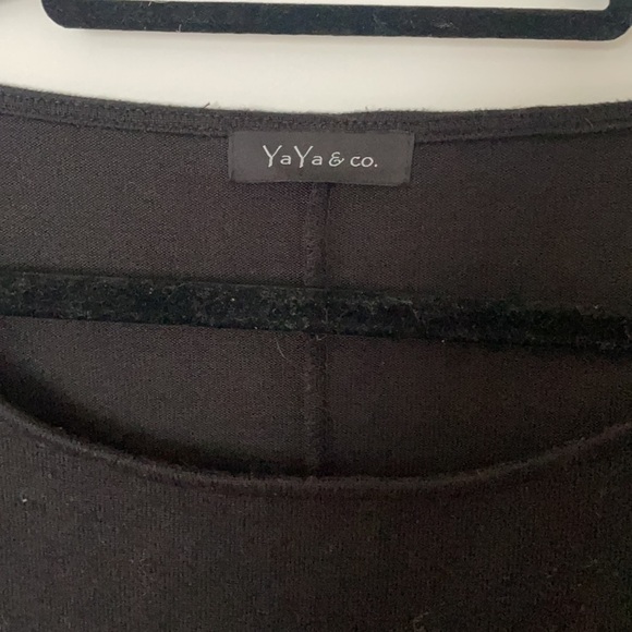 Yaya & Co Cozy Cropped Puffy Long Sleeve Shirt in Black - Women’s L - Picture 2 of 4